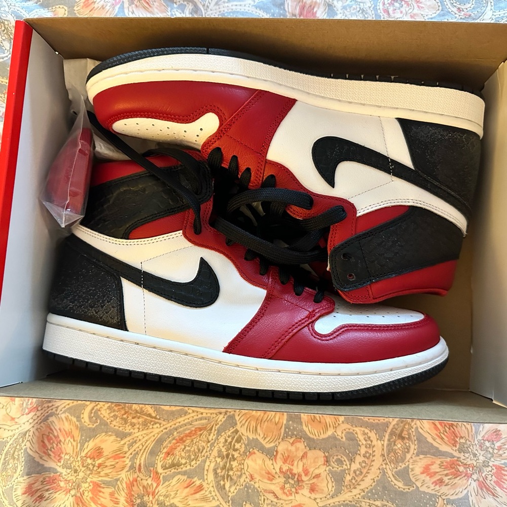 Nike Air Jordan Black, Red and White Athletic Shoes Iconic Style